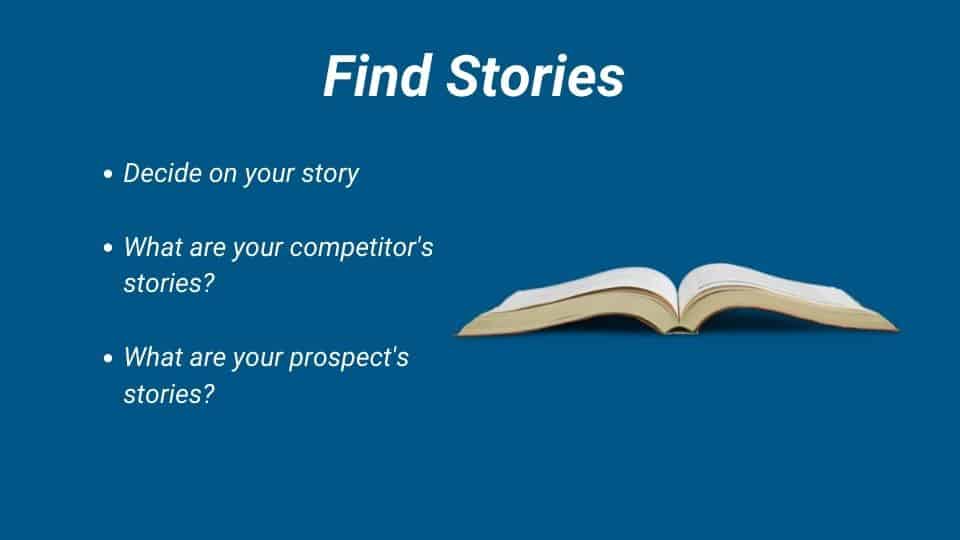 image showing finding the story for copywriting 